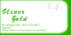 oliver gold business card